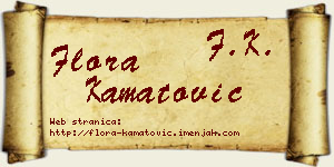 Flora Kamatović vizit kartica